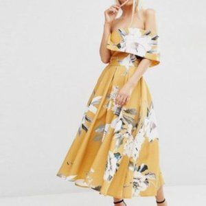 ASOS - Yellow, off shoulder dress
